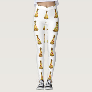 Glitzer Pizza Weihnachtsbaum Leggings