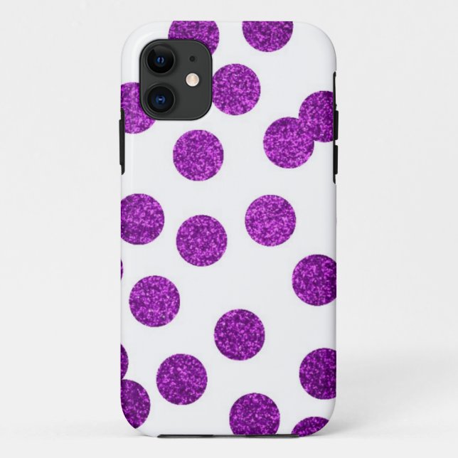 Glitzer Polka-Punkt iPhone Fall Case-Mate iPhone Hülle (Rückseite)