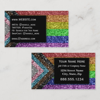 Glitzer Preschool Lehrer Professor LGBT Gay Pride Visitenkarte