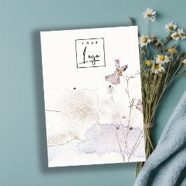 Glitzer Pressed Blume Necklace Earring Logo Visitenkarte