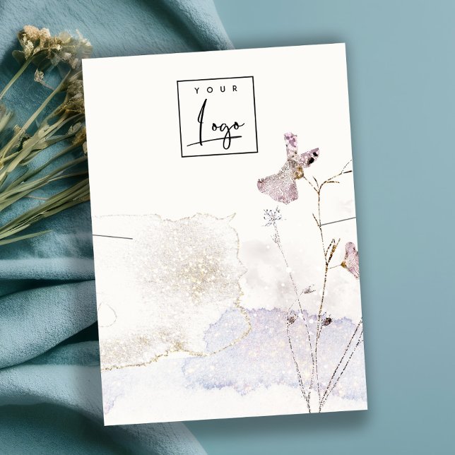 Glitzer Pressed Blume Necklace Logo Display Visitenkarte (Von Creator hochgeladen)
