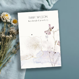 Glitzer Pressed Blume Ohrringe Stuhldarstellung Visitenkarte