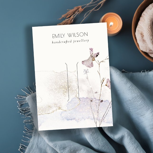 Glitzer Pressierte Blume Haarnadelhaarklammer Disp Visitenkarte (Von Creator hochgeladen)