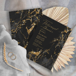 Glitzer Probe Schwarz Gold ID644 Einladung