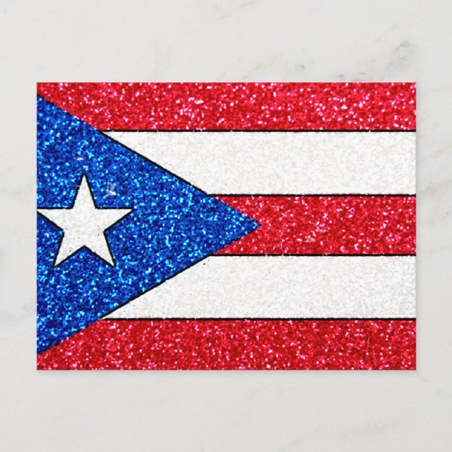 Glitzer Puerto Rico Postkarte (Vorderseite)