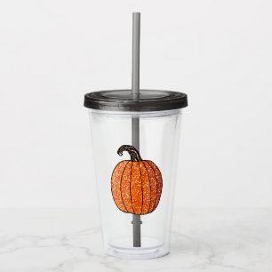 Glitzer Pumpkin Acryltrinkbecher