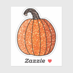 Glitzer Pumpkin Custom-Cut Vinyl Stickers Aufkleber