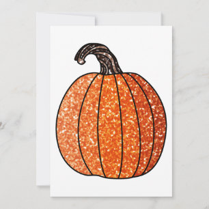 Glitzer Pumpkin Einladung