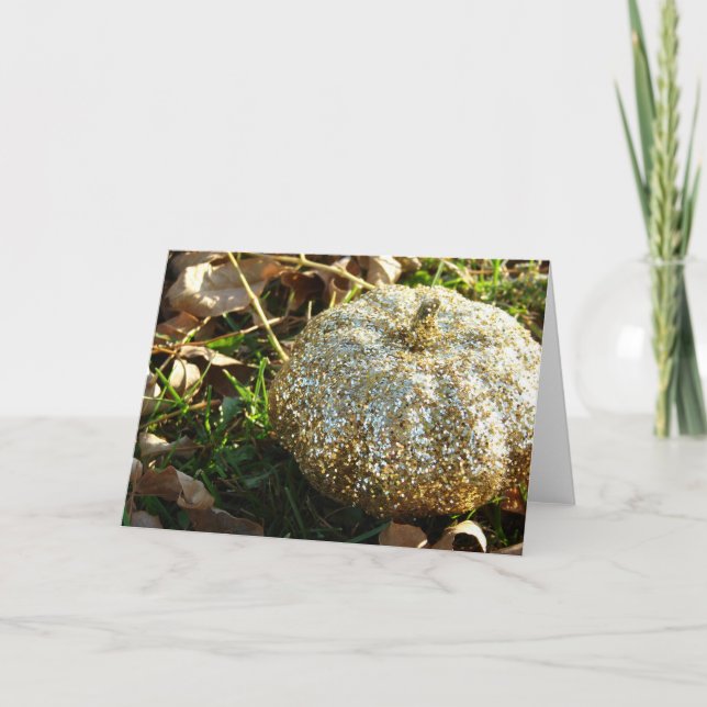 Glitzer Pumpkin Karte (Vorderseite)