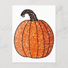 Glitzer Pumpkin Postkarte