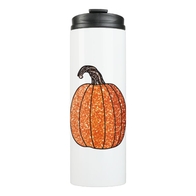 Glitzer Pumpkin Thermosbecher (Vorderseite)