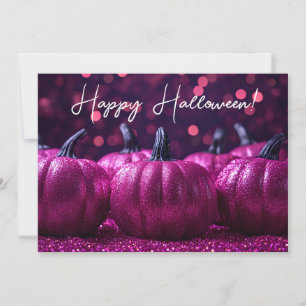 Glitzer Pumpkins Halloween-Grußkarte Einladung