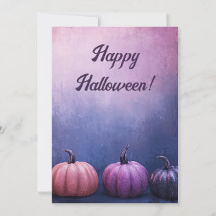 Glitzer Pumpkins Halloween-Grußkarte Einladung