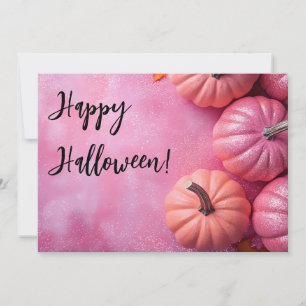 Glitzer Pumpkins Halloween-Grußkarte Einladung