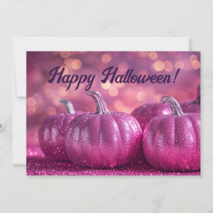 Glitzer Pumpkins Halloween-Grußkarte Einladung
