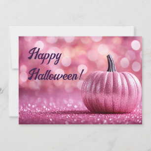 Glitzer Pumpkins Halloween-Grußkarte Einladung