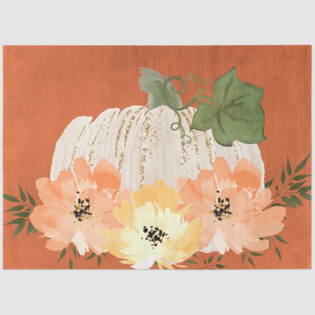 Glitzer Pumpkins Serie Design 29 Seidenpapier (Vorderseite)