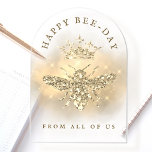 Glitzer Queen Bee Geburtstagskarte Acryleinladungen<br><div class="desc">Queen Bee Birthday Card</div>