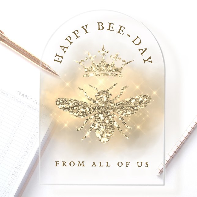 Glitzer Queen Bee Geburtstagskarte Acryleinladungen (Von Creator hochgeladen)