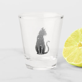 Glitzer Queen Kitty Schnapsglas