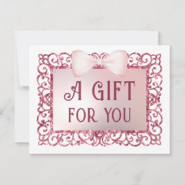 Glitzer-Rahmenbogengeschenk für Rosa