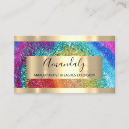 Glitzer-Rahmenereignisplaner Rainbow-Holograph Visitenkarte