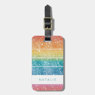 Glitzer Rainbow-Gepäckmarke Gepäckanhänger