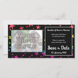Glitzer Rainbow Stars Gay Wedding Birthday Foto Save The Date