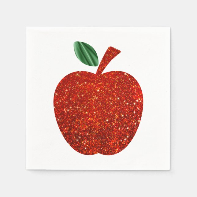 Glitzer Red Apple Napkin Serviette (Vorderseite)