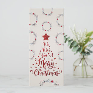 Glitzer Red Wir wünschen Ihnen frohe Weihnachten