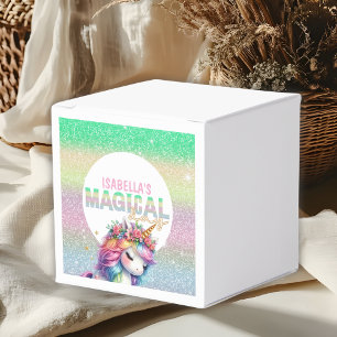 Glitzer Regenbogen Einhorn magisch Geschenkschachtel