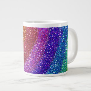 Glitzer Regenbogen Jumbo-Tasse