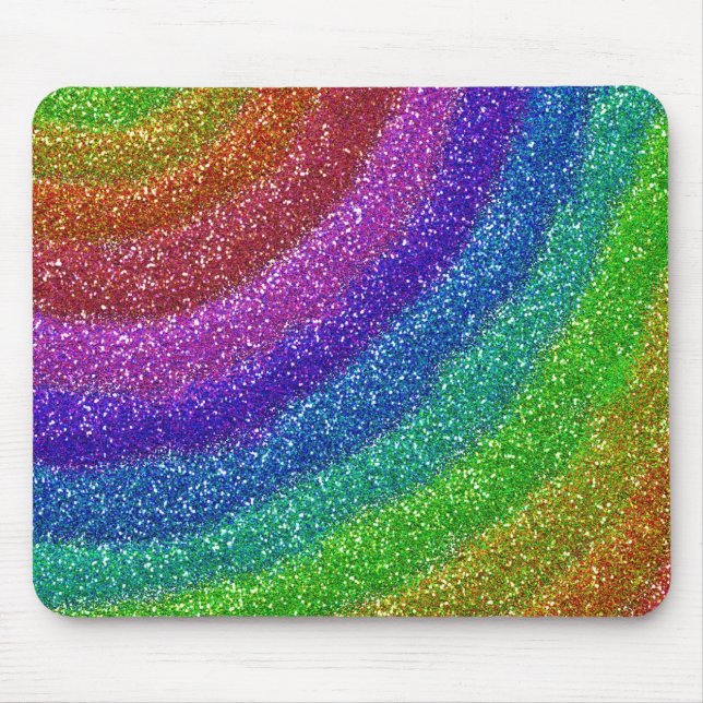 Glitzer-Regenbogen Mousepad (Vorne)
