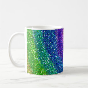 Glitzer-Regenbogen Tasse