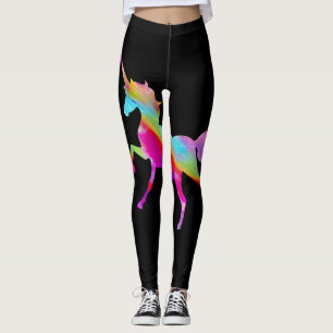 Glitzer-RegenbogenUnicorn der erwachsenen Frau Leggings