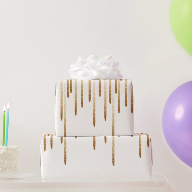 Glitzer-Regenpapier Geschenkpapier (Partygeschenke)