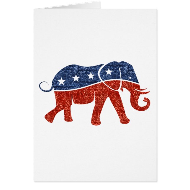 Glitzer-republikanischer Elefant (Vorne)