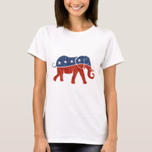 Glitzer-republikanischer Elefant T-Shirt
