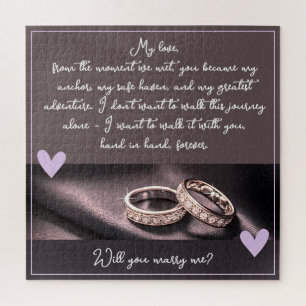 Glitzer Rings Ehe Vorschlag wird Sie heiraten Puzzle