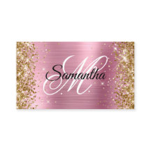 Glitzer Rosa Extravagantes Monogramm