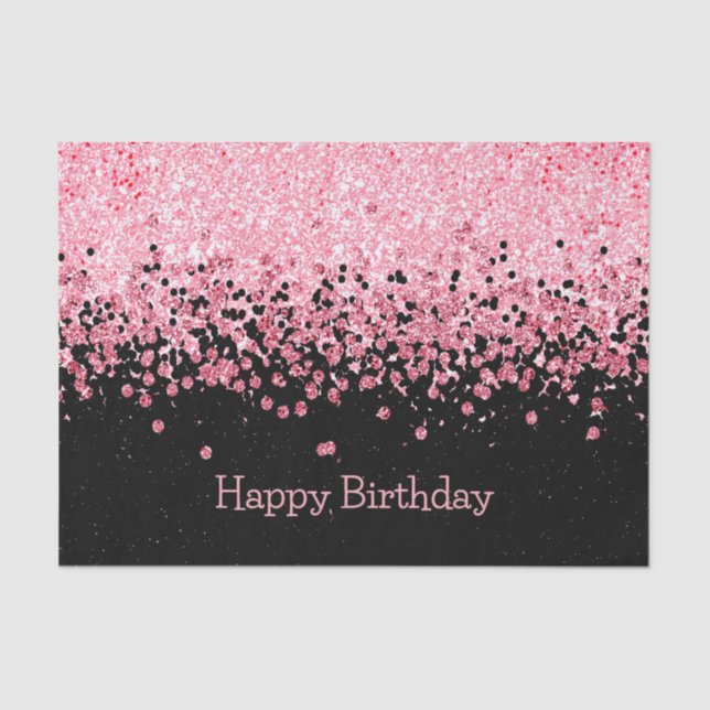 Glitzer Rosa Funkelnd Seidenpapier (Vorderseite)