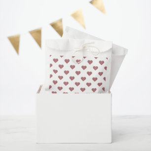 Glitzer Rosa Gold Herzen Weißer Hintergrund Geschenktütchen
