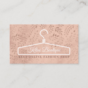 Glitzer Rosa Kleidung Boutique Dress Hanger Visitenkarte