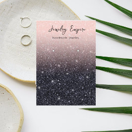 Glitzer Rosa und Schwarzer Einkommensbesitzer Visitenkarte