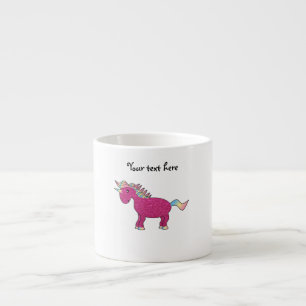 Glitzer rosa Unicorn Espressotasse