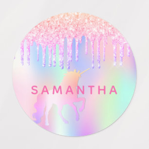 Glitzer Rosa Zauberkleidung Etiketten