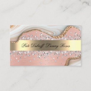 Glitzer Rose Bouquet Gönnt Sparkasse Business Card Visitenkarte