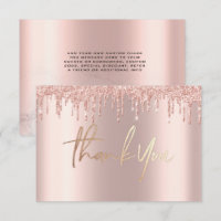 Glitzer Rose Gold Tropfen Marmor Danke, dass Sie K