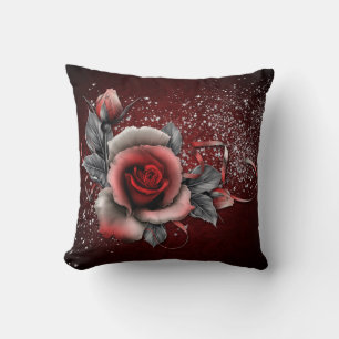Glitzer Rose Polyester-Kissen 16 Zoll x 16 Zoll Kissen