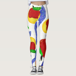Glitzer Rosh Hashanah schießt Äpfel und Honig Leggings